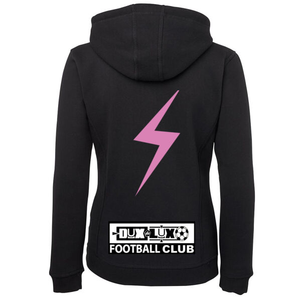 logo & lightning - Ladies Full Zip Fleecy Hoodie Thumbnail